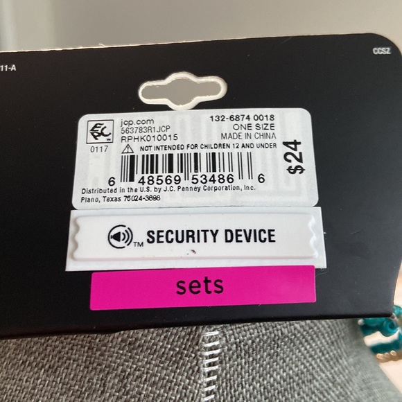 Mixit turquoise bead knot necklace and earring set - Picture 3 of 5